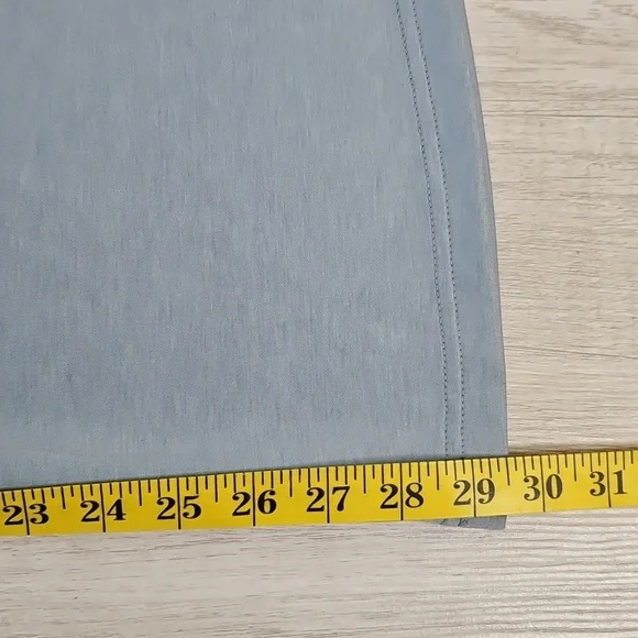 Dear Scarlett Flare Leg Pants 1X Blue Stretch Lounge Modern Casual Relaxed NWT - Picture 14 of 15